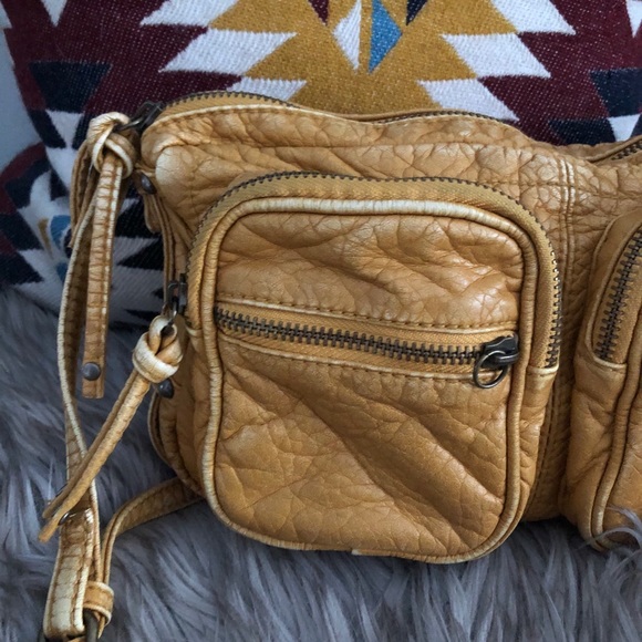 Distressed Vegan Leather Crossbody Bag - Picture 4 of 8